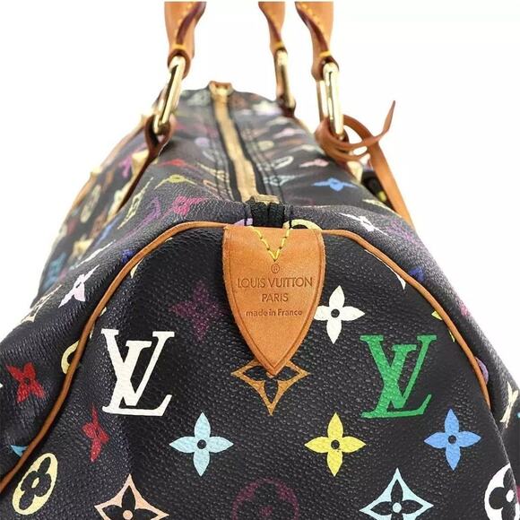 LOUIS VUITTON Monogram Multi Color Keepall 45 Luggage Noir M92640 Purse - Picture 7 of 8